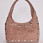 Cartera Mujer Hombro Tachas Café - Miniatura 1