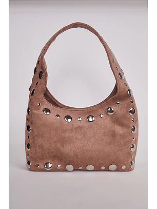 Cartera Mujer Hombro Tachas Café