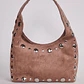 Cartera Mujer Hombro Tachas Café - Miniatura 2