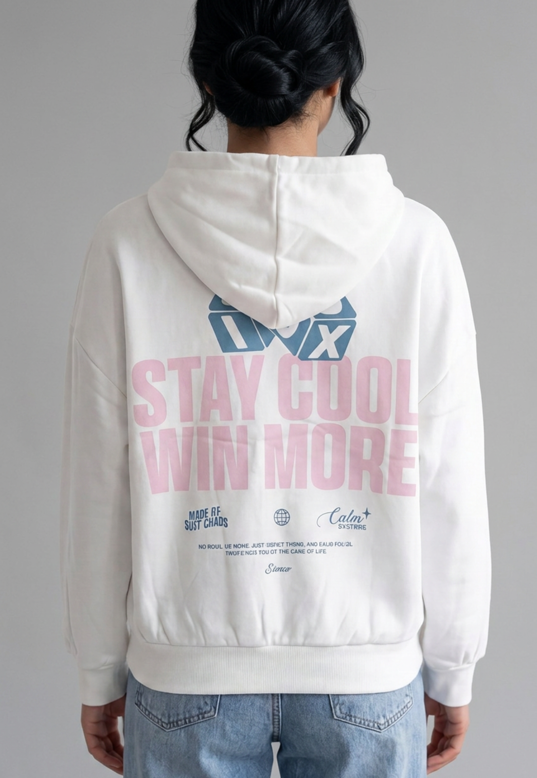 Polerón Mujer Estampado Pink Crudo 2
