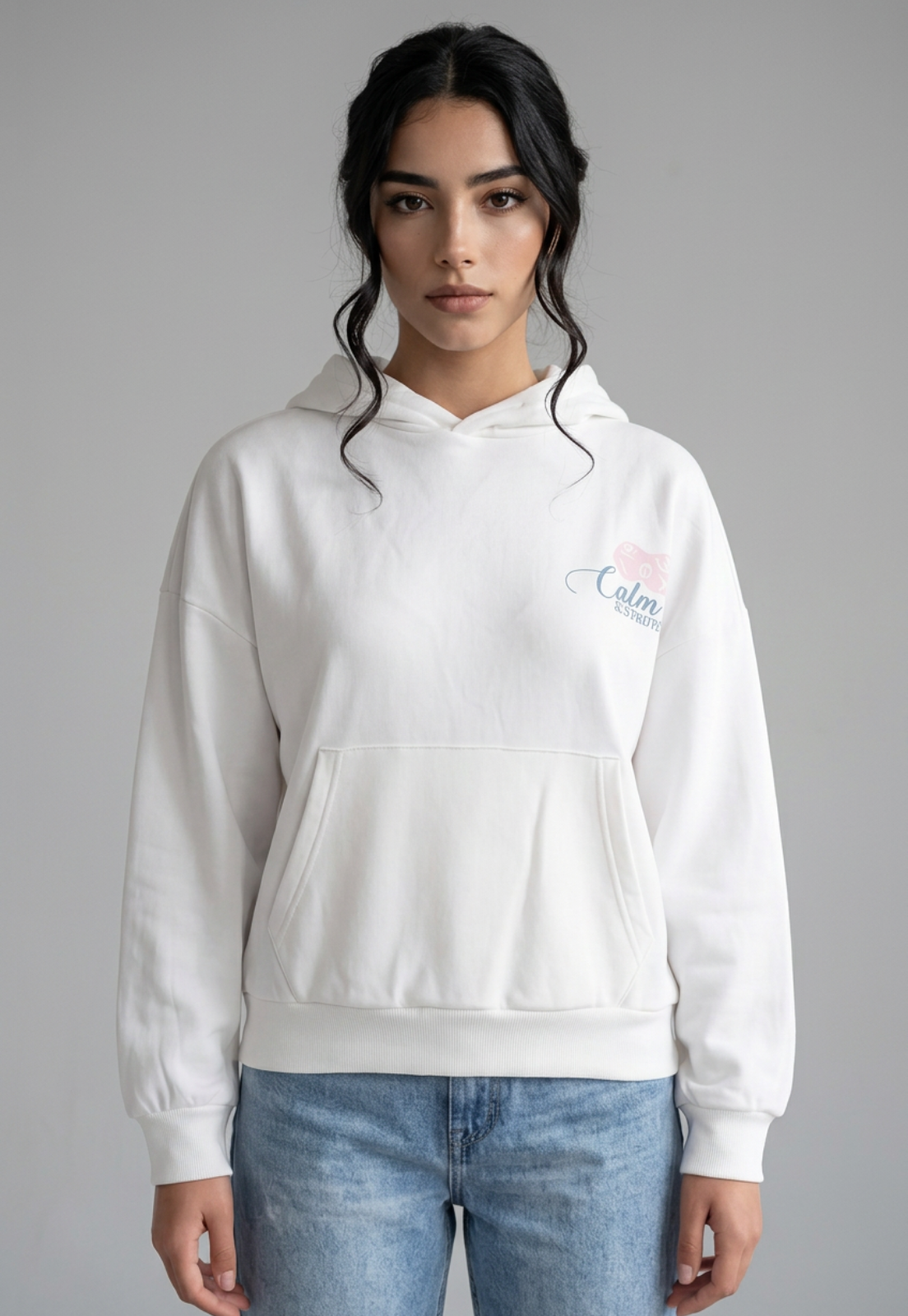 Polerón Mujer Estampado Pink Crudo 4