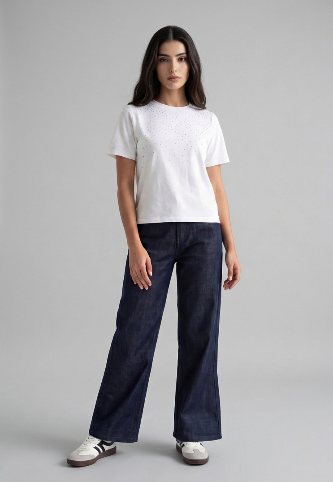 Jeans Mujer Raw Oscuro Relaxed Azul 1