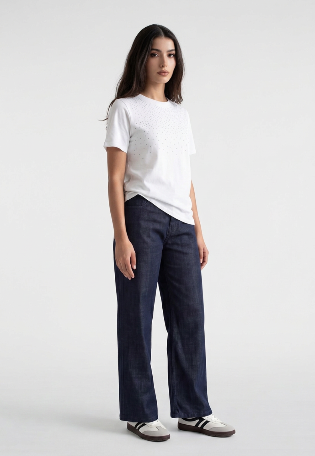 Jeans Mujer Raw Oscuro Relaxed Azul 4