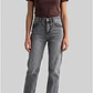 Jeans Mujer Recto Tiro Medio Gris - Miniatura 3