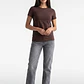 Jeans Mujer Recto Tiro Medio Gris - Miniatura 4
