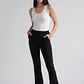 Calza Mujer Tiro Alto Flare Negro - Miniatura 1