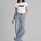 Jeans Mujer Tachas Stars Celeste - Miniatura 1