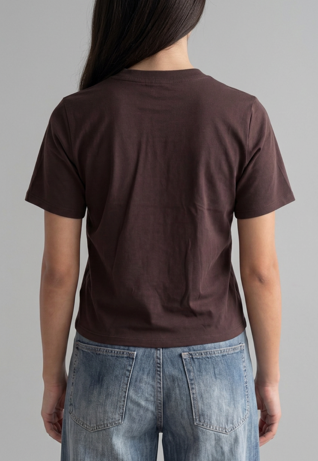 Polera Mujer Tachas Delantero Café 3