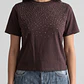 Polera Mujer Tachas Delantero Café - Miniatura 4