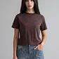 Polera Mujer Tachas Delantero Café - Miniatura 1