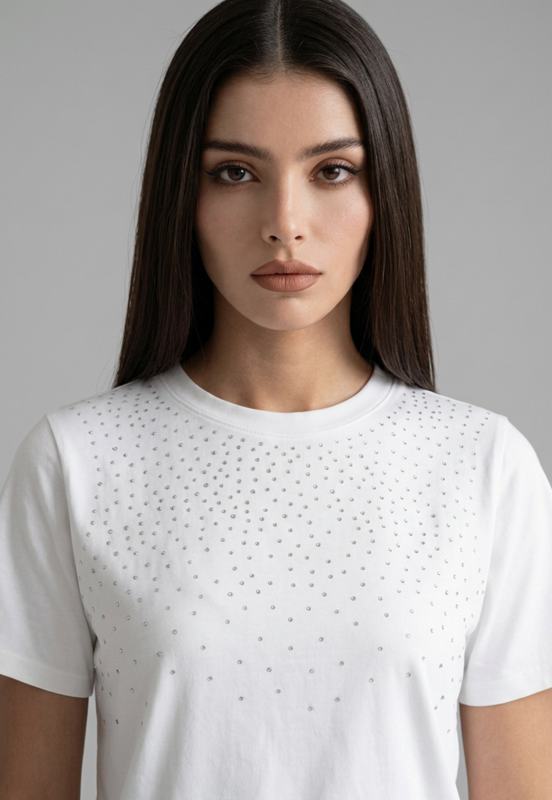 Polera Mujer Tachas Delantero Crudo 3