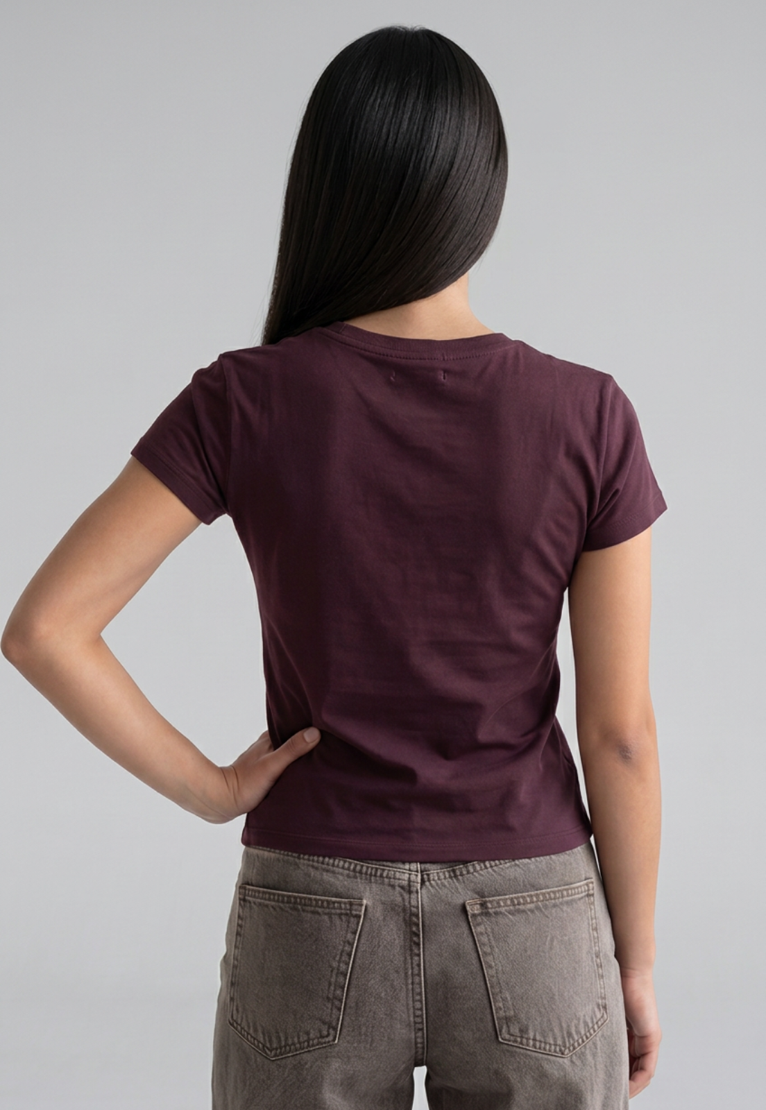 Polera Mujer Texto Brillo Morado 3