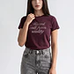 Polera Mujer Texto Brillo Morado - Miniatura 1