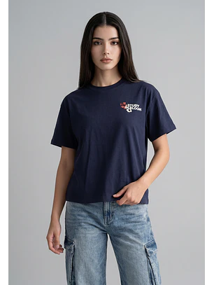 Polera Mujer Boxy Fit Bloom Azul