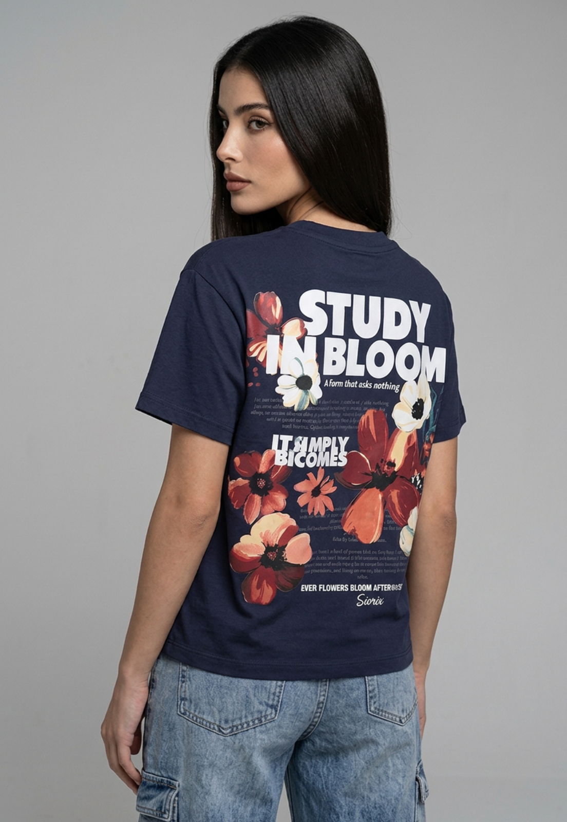 Polera Mujer Boxy Fit Bloom Azul 1