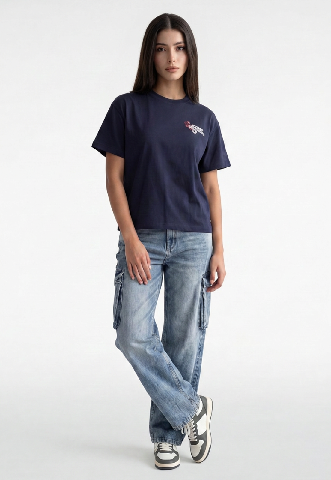 Polera Mujer Boxy Fit Bloom Azul 4
