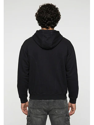 Polerón Hombre Cortes Moda Negro