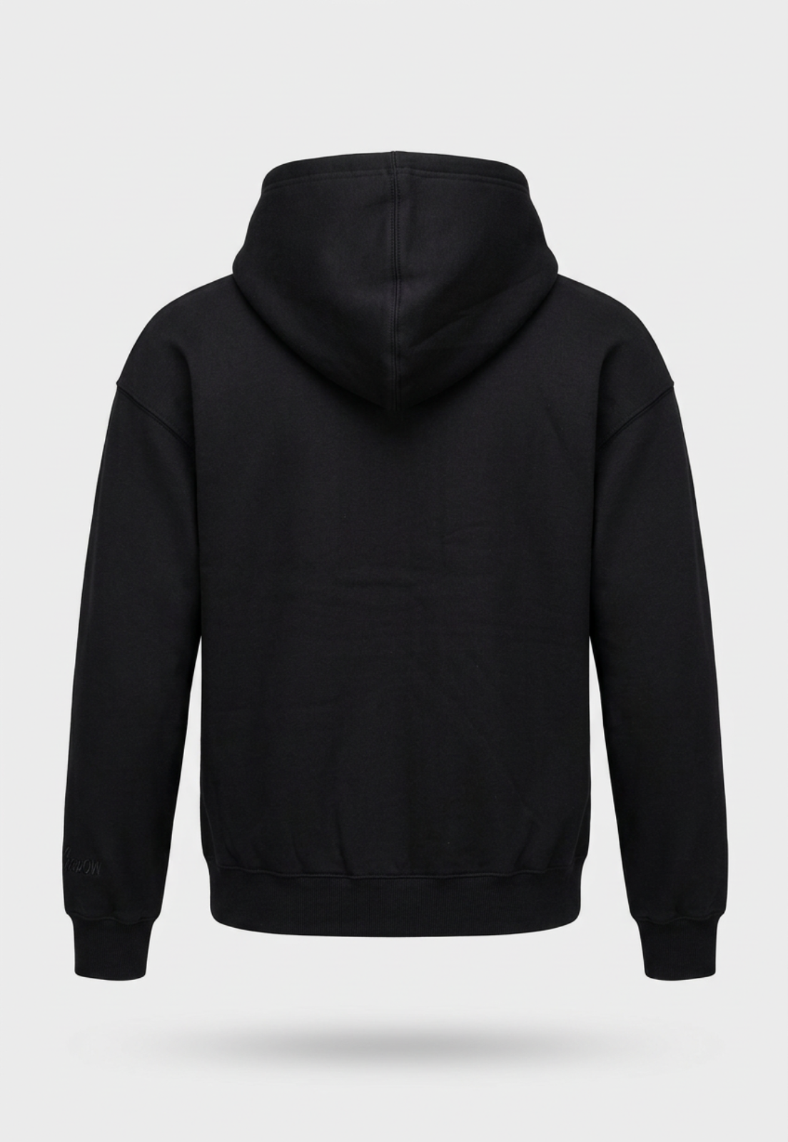 Polerón Hombre Boxy Fit Con Cierre Negro 2