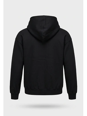 Polerón Hombre Boxy Fit Con Cierre Negro