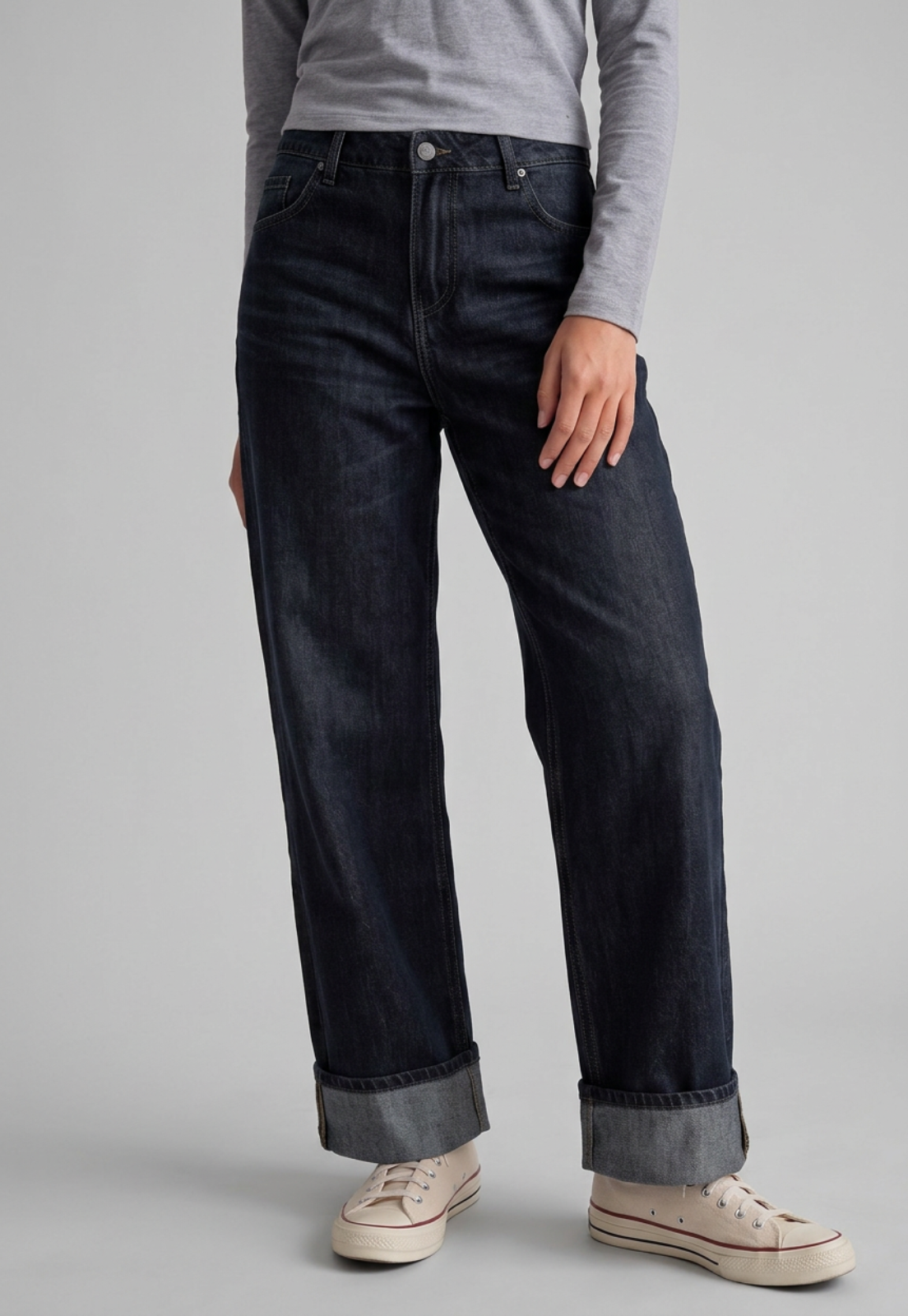 Jeans Mujer Wide Loose Azul 2