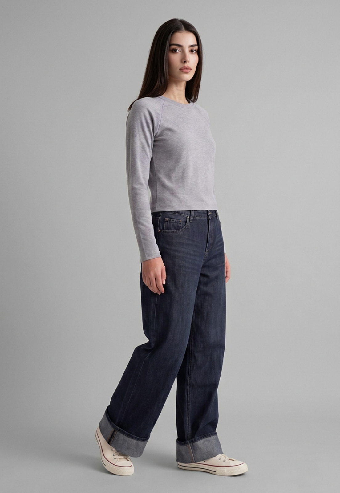Jeans Mujer Wide Loose Azul 4