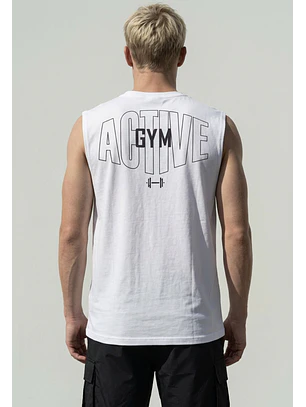 Sudadera Hombre Print Oversize Blanco Training