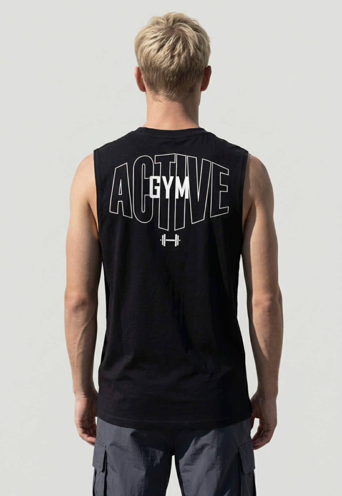 Sudadera Hombre Print Oversize Negro Training 2