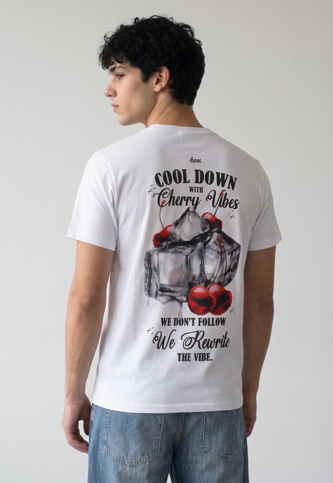 Polera Hombre Hielos Guindas Blanco 1