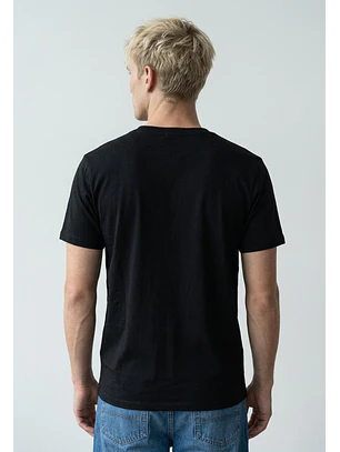Polera Hombre Print Cara Negro