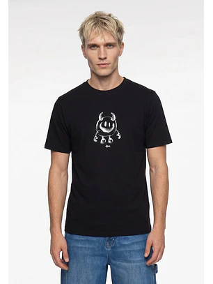 Polera Hombre Print Cara Negro