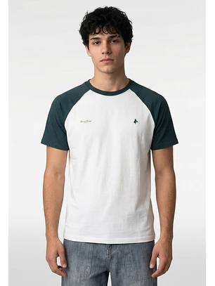 Polera Hombre Bicolor Verde