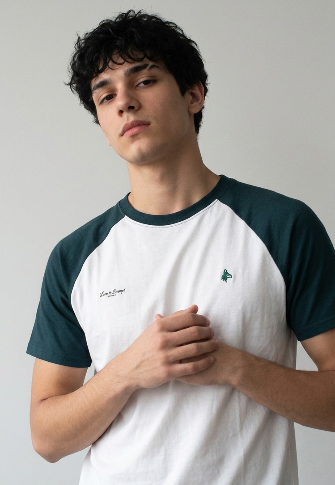 Polera Hombre Bicolor Verde 2