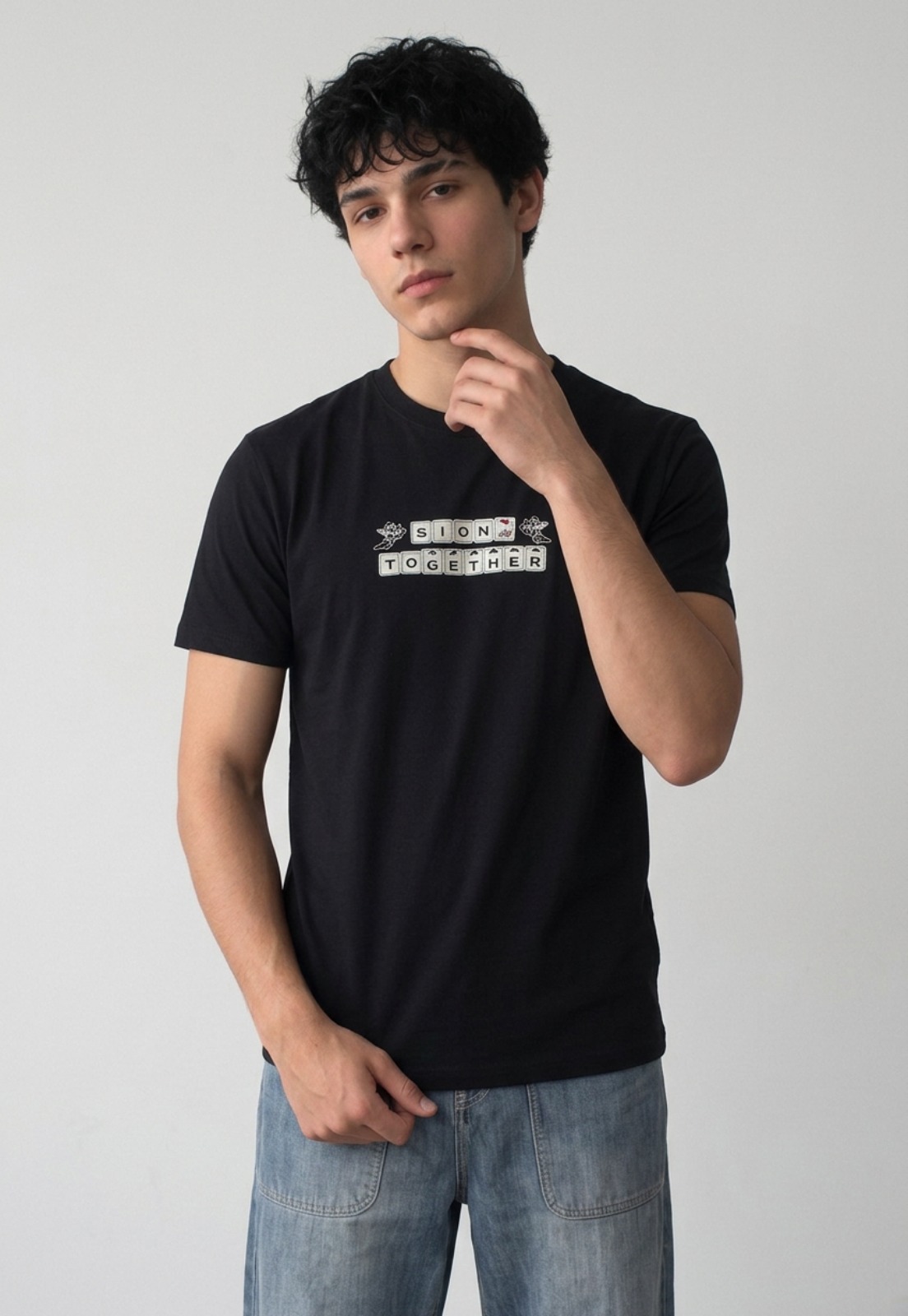 Polera Hombre Cupidos Negro 1