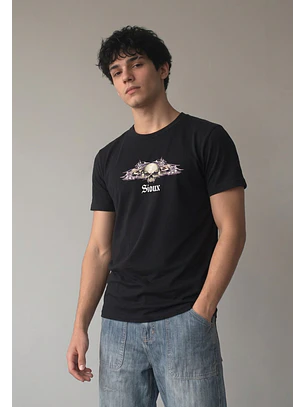 Polera Hombre Death Calavera Negro
