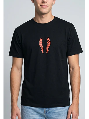 Polera Hombre Print Alas Negro