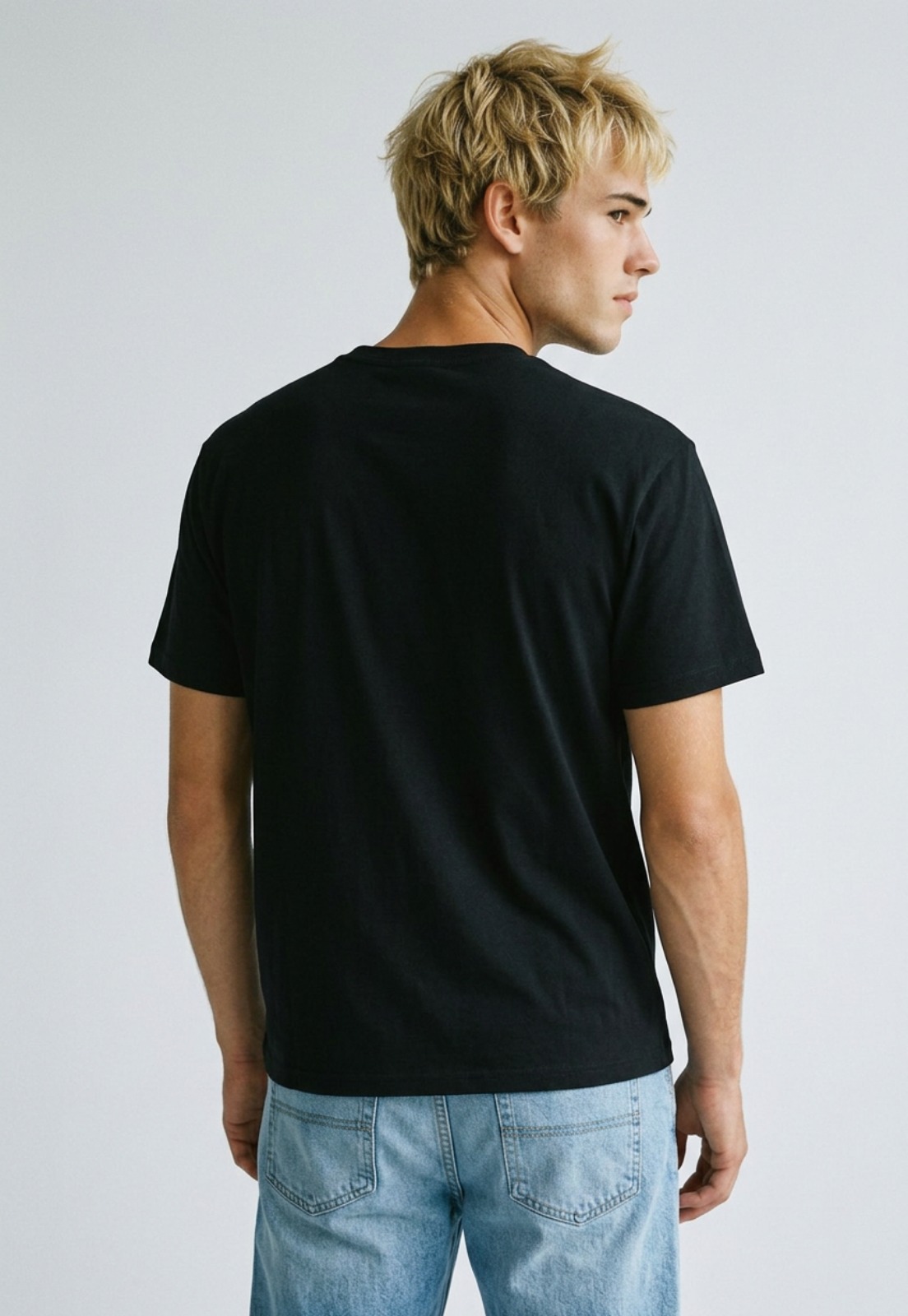 Polera Hombre Boxy Fit Perros Negro 2