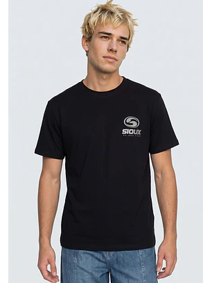 Polera Hombre Metalizado Negro
