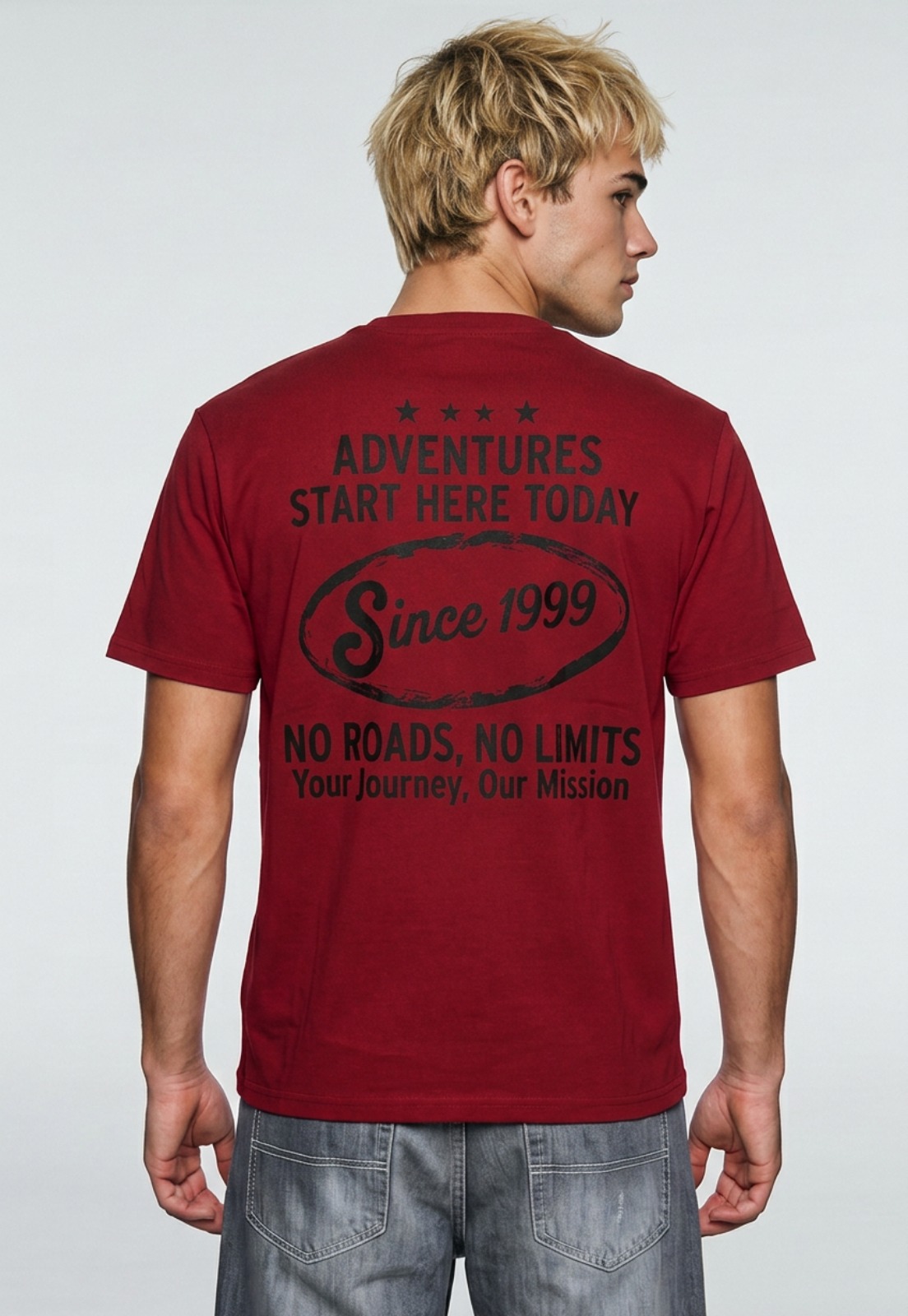 Polera Hombre Relaxed No Limits Rojo 2