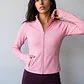 Polerón Mujer Con Cierre Rosado Training - Miniatura 1
