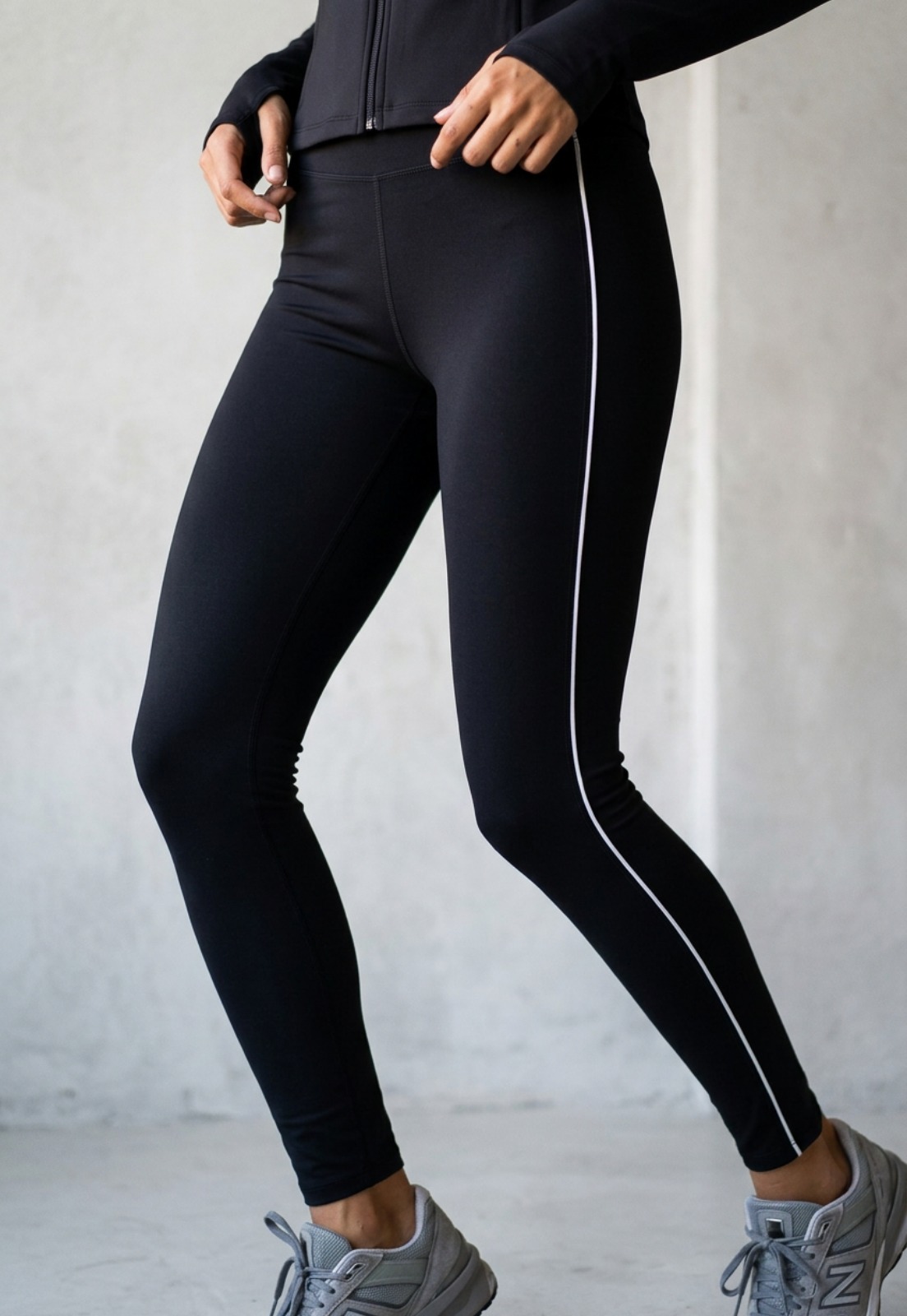 Calza Mujer Contraste Negro Training 3