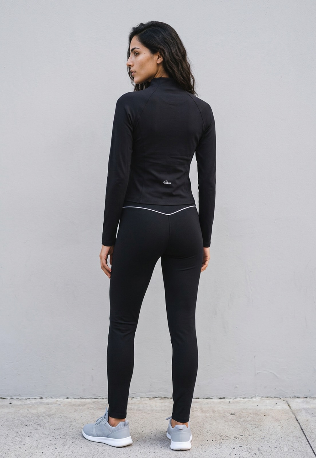Calza Mujer Contraste Negro Training 4