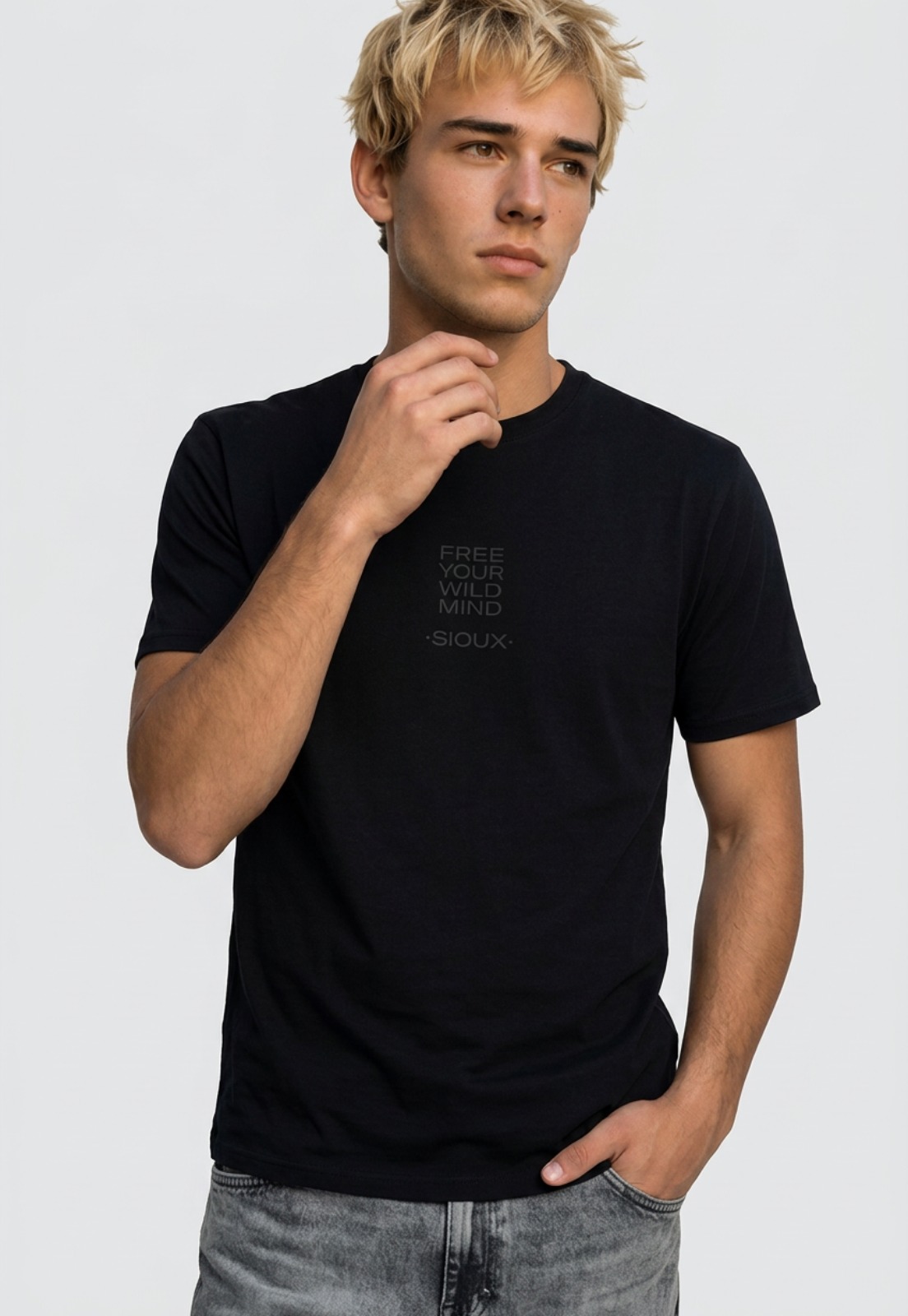Polera Hombre Wild Mind Negro 1