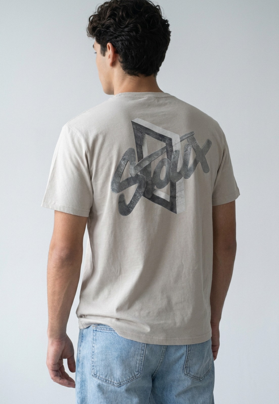 Polera Hombre Ventana Gris 2