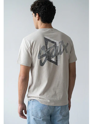 Polera Hombre Ventana Gris