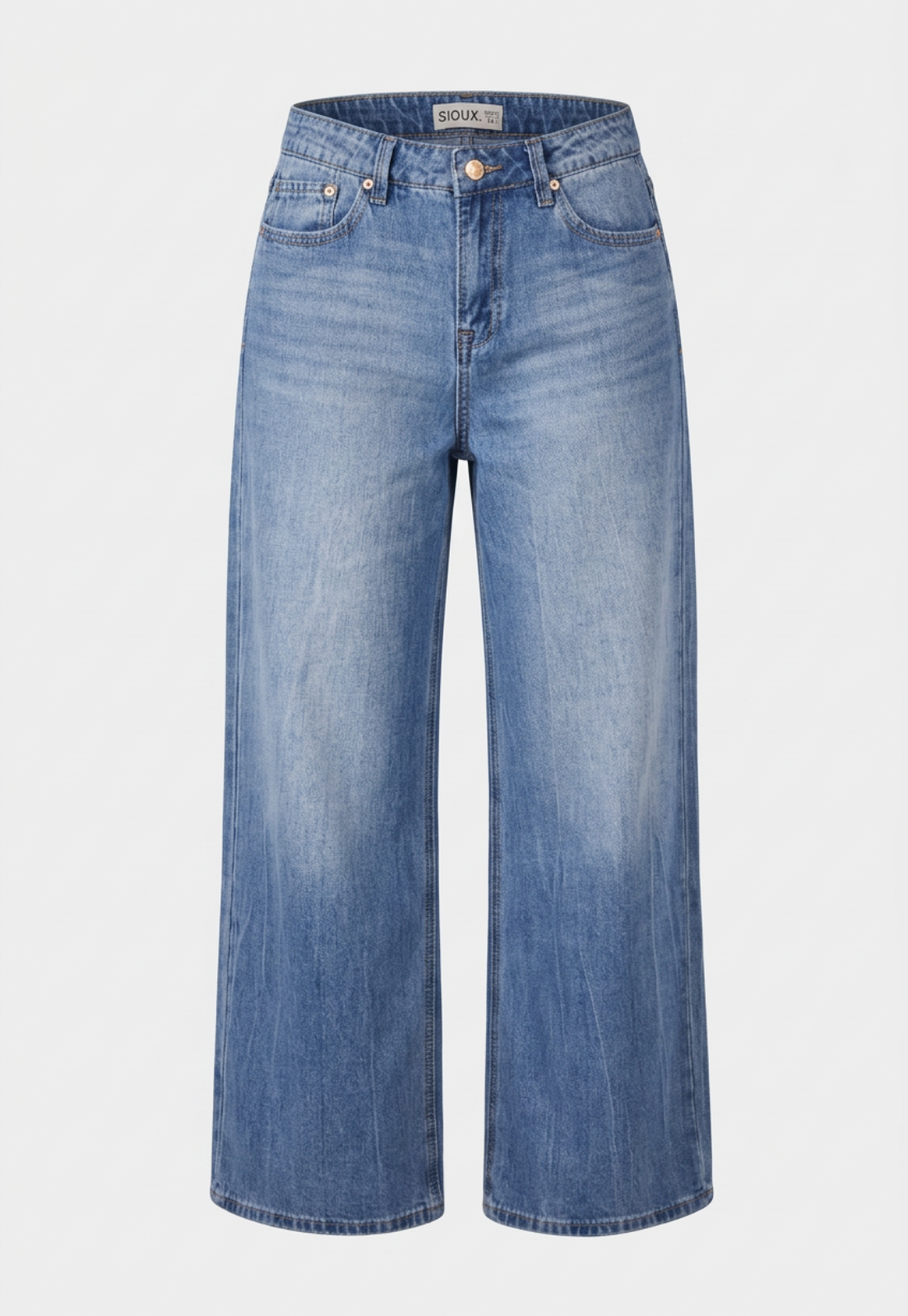 Jeans Mujer Relaxed Tiro Bajo Celeste 1