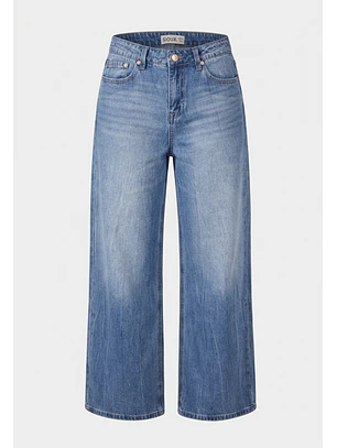 Jeans Mujer Relaxed Tiro Bajo Celeste