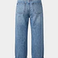 Jeans Mujer Wide Leg Folded Celeste - Miniatura 2