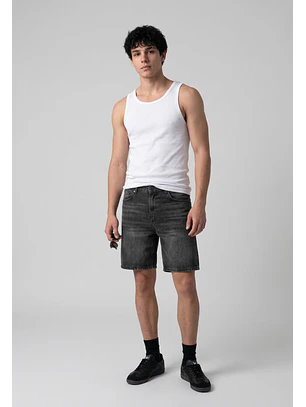 Bermuda Hombre Denim Straight Gris