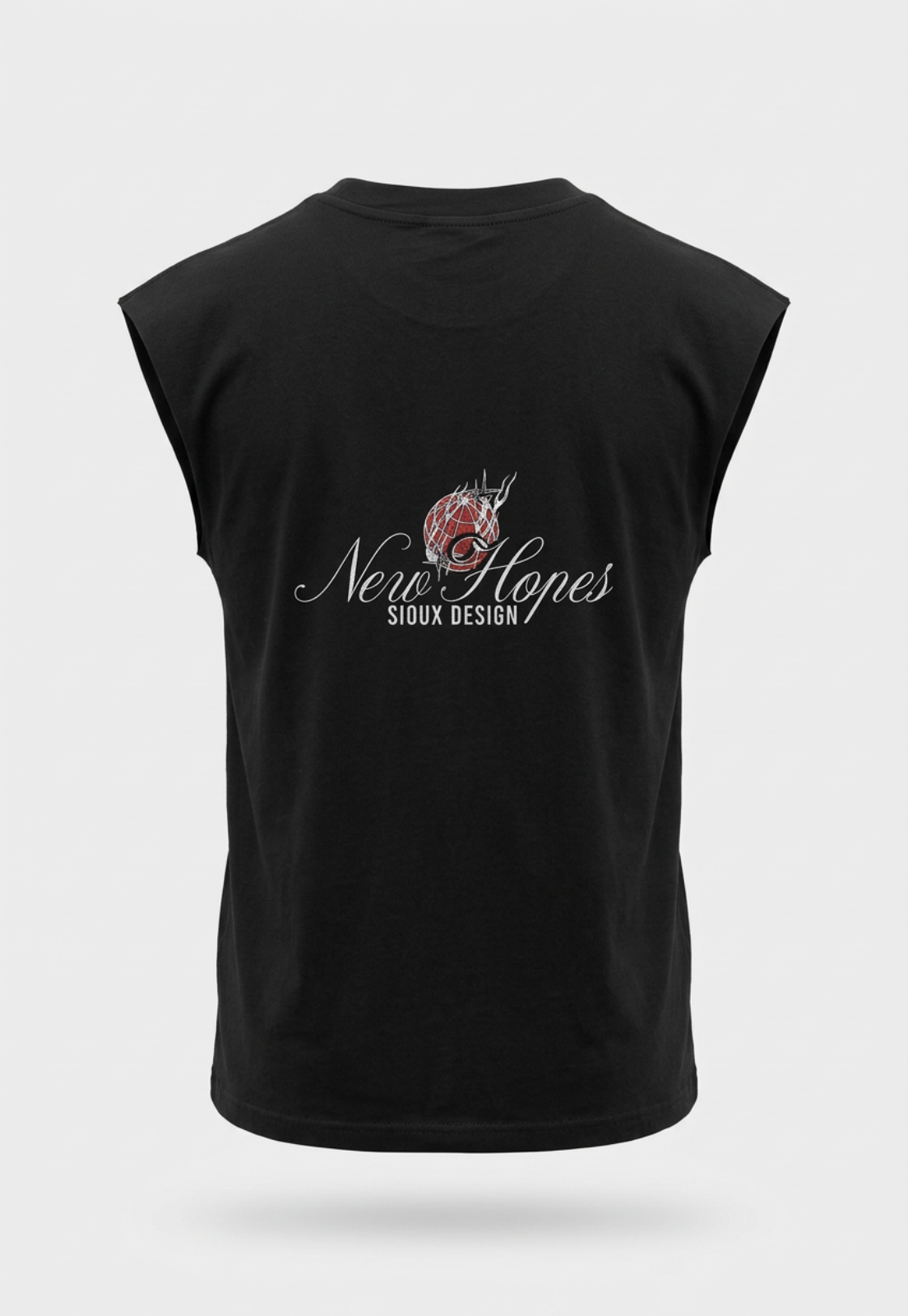 Sudadera Hombre Print Desgastado Negro 2