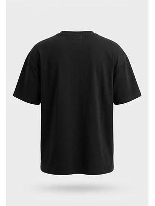 Polera Hombre Boxy Fit Boca Death Negro